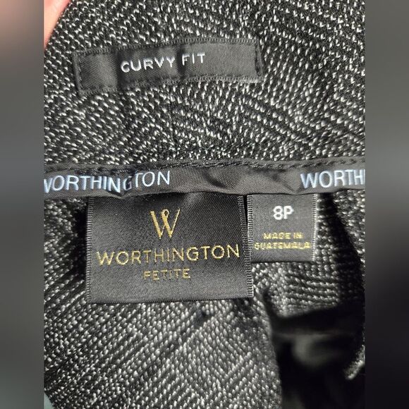Worthington Trousers Slacks Pants Sz 8P Black & White - Picture 7 of 10